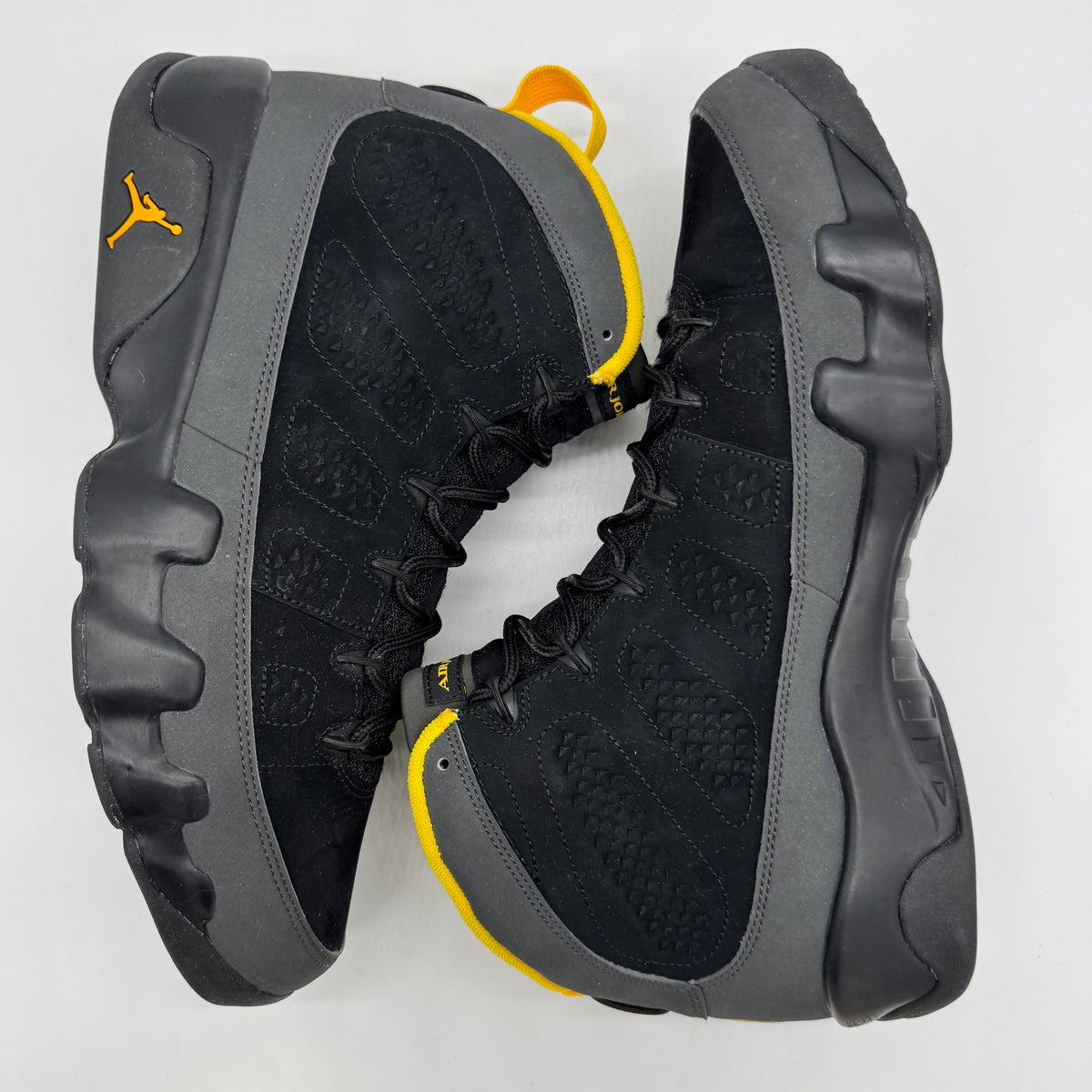 Jordan 9 Dark Charcoal University Gold