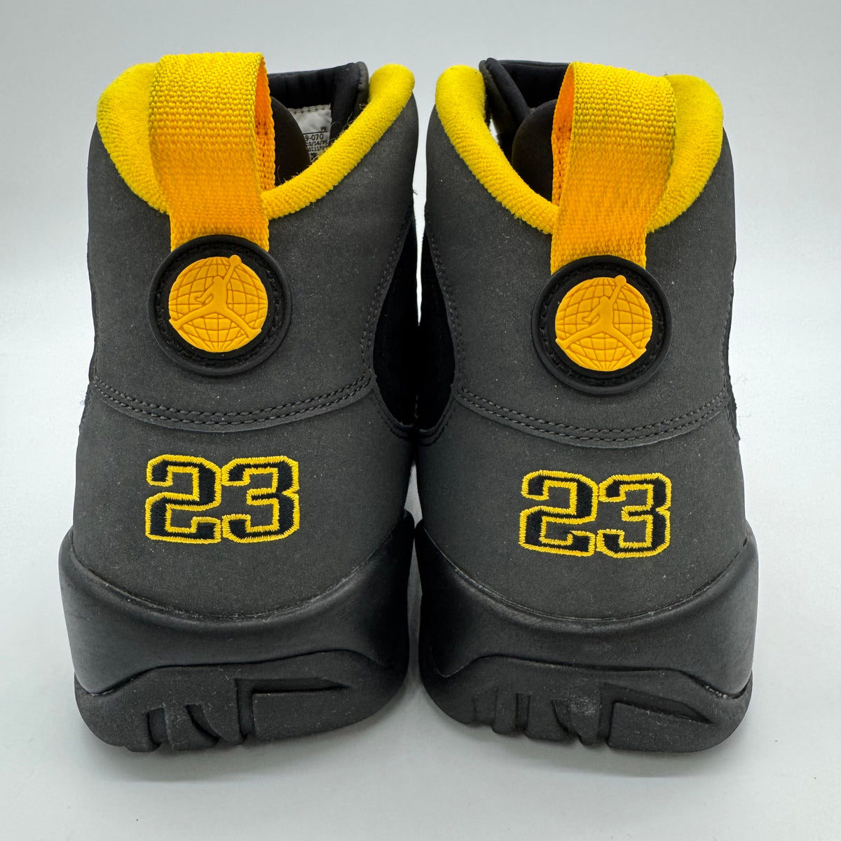 Jordan 9 Dark Charcoal University Gold