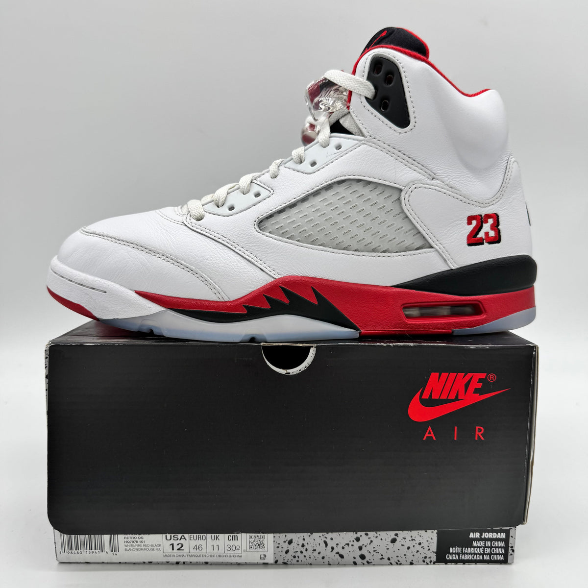 Jordan 5 Fire Red Black Tongue (2025)