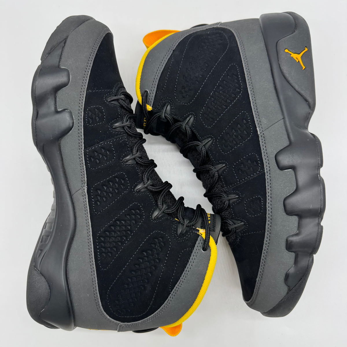 Jordan 9 Dark Charcoal University Gold