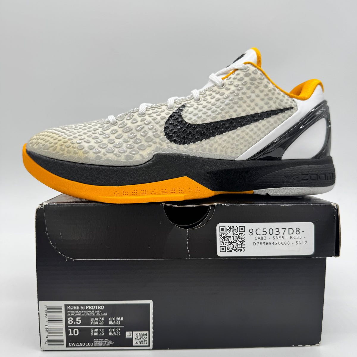 Kobe 6 Protro Playoff Pack White Del Sol
