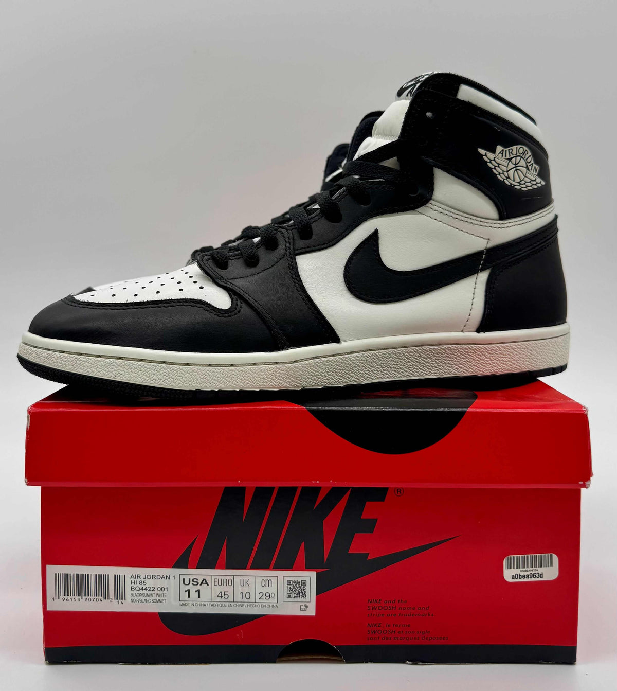 Jordan 1 High 85' Black White (2023)