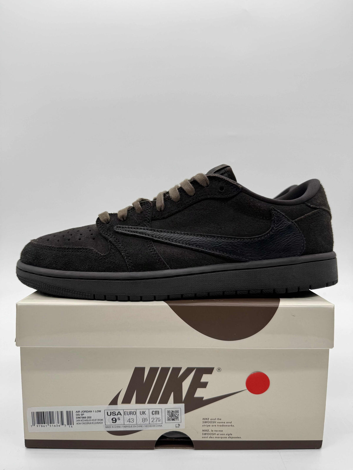 Jordan 1  Low OG SP Travis Scott Velvet Brown