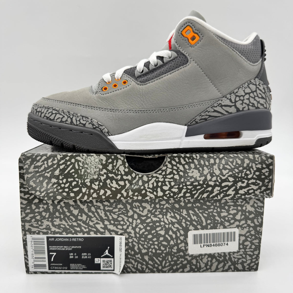 Jordan 3 Cool Grey