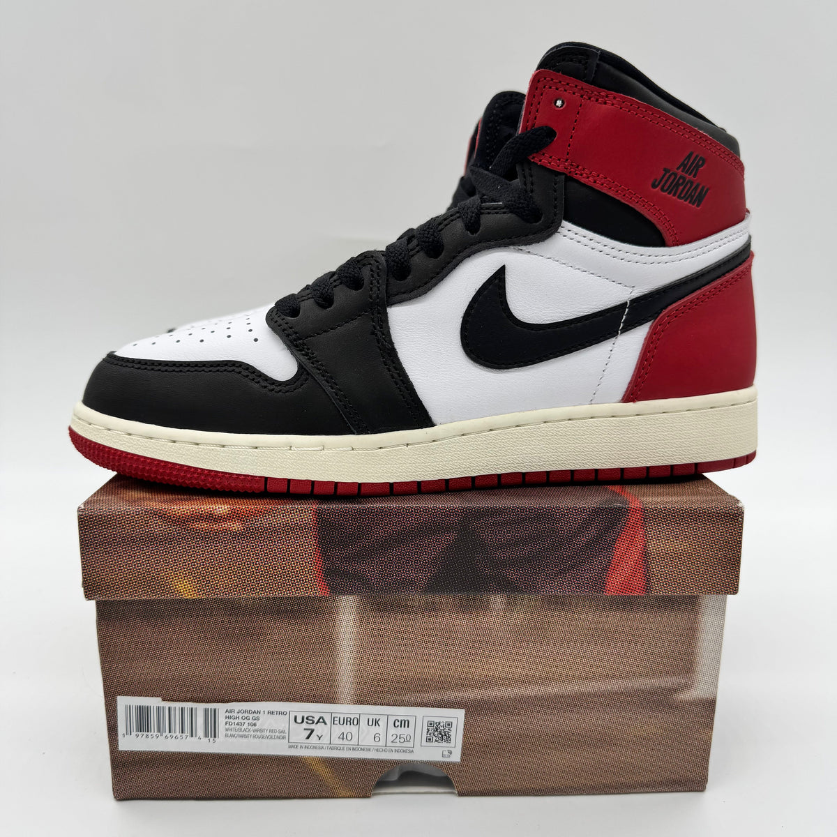 Jordan 1 High Black Toe Reimagined (GS)