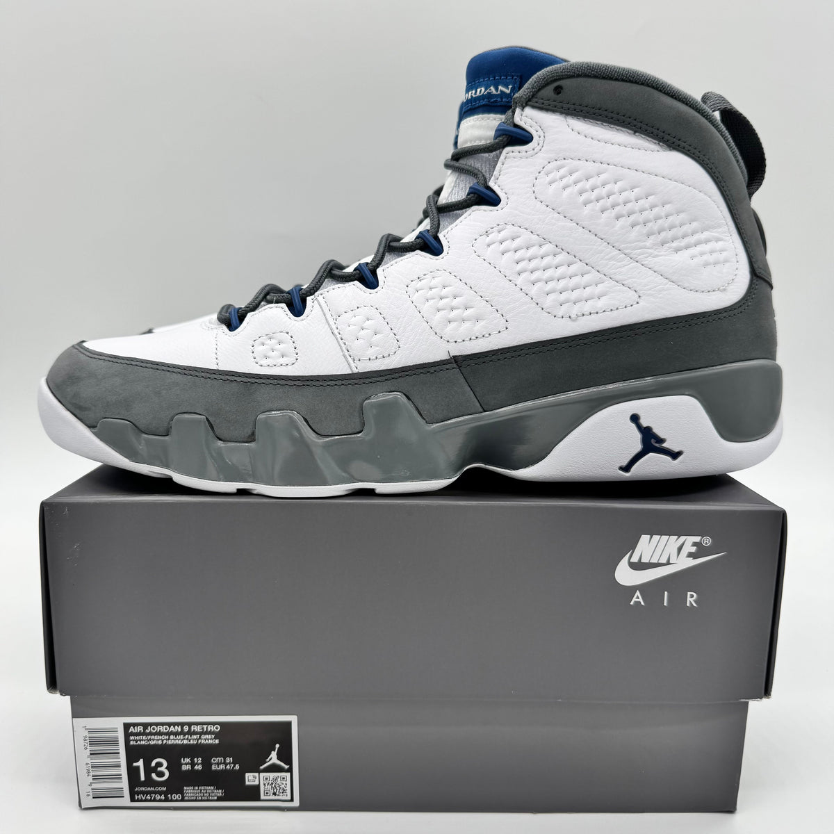 Jordan 9 Flint Grey French Blue