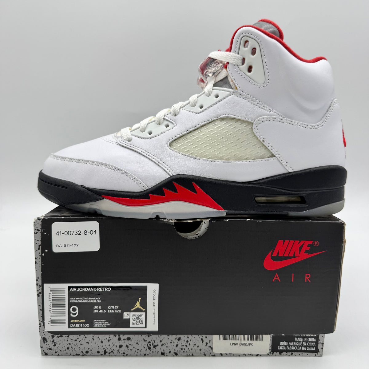 Jordan 5 Fire Red Silver Tongue (2020)