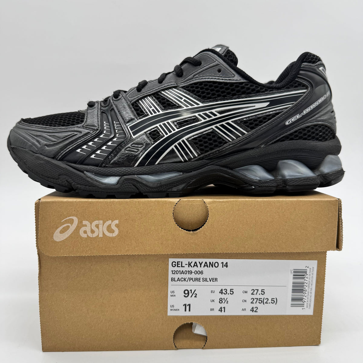 ASICS Gel-Kayano 14 Black Pure Silver
