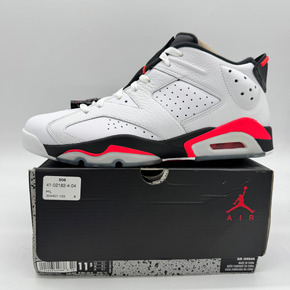 Jordan 6 Low Infrared White