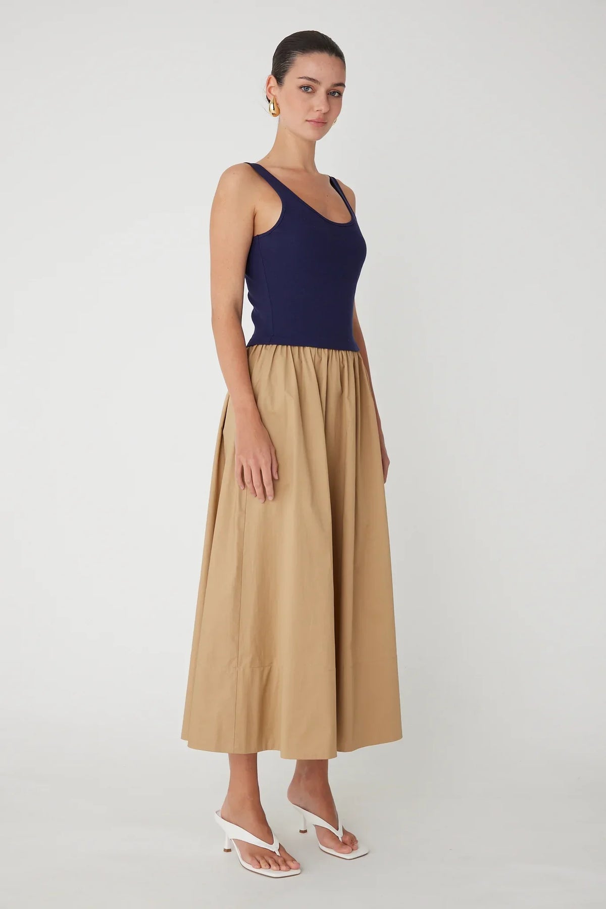 GRACEN COTTON TWO TONE DRESS
