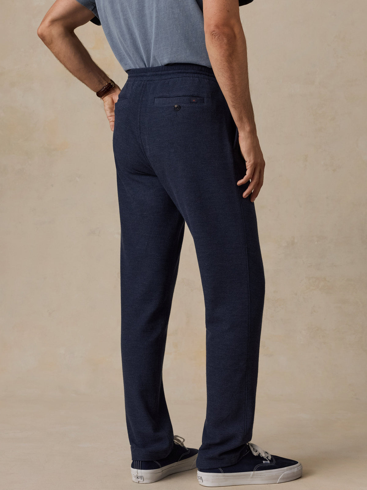 Highland Knit Pant - Navy Ridge Melange