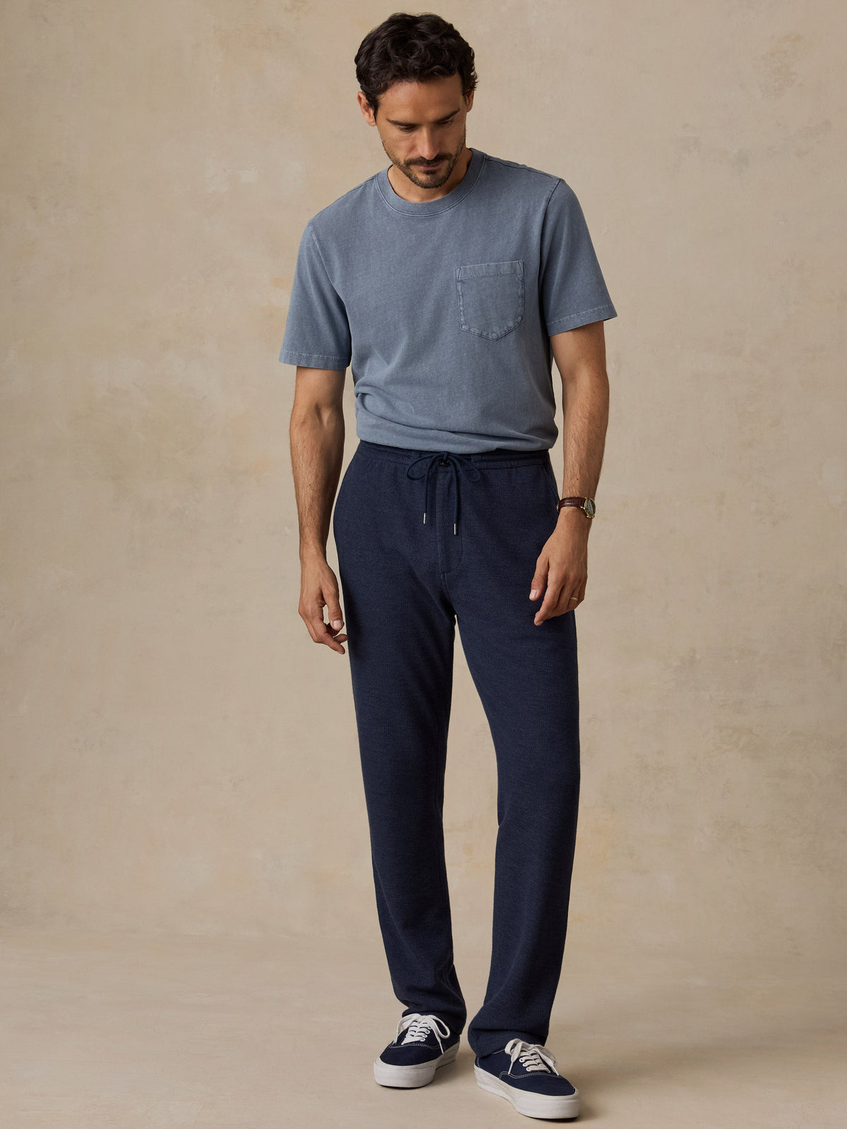 Highland Knit Pant - Navy Ridge Melange