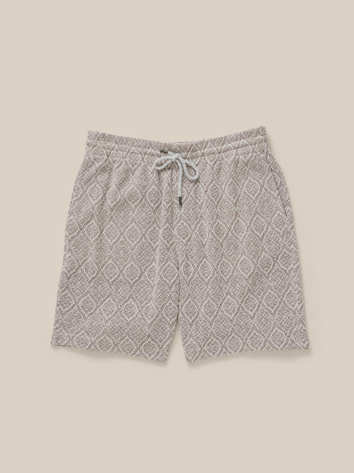 Oasis Drawstring Short - Brown Island Medallion