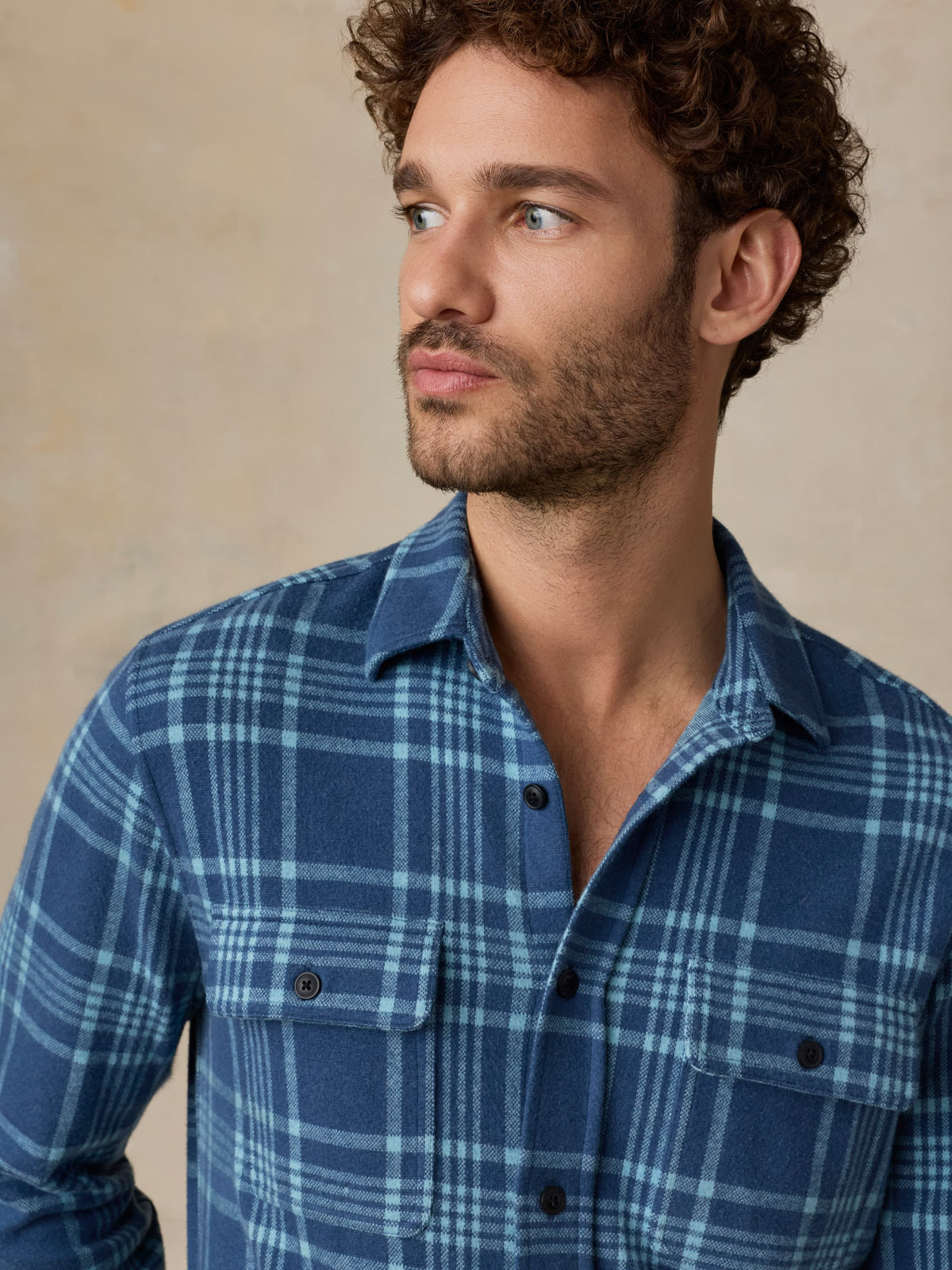 Legend Sweater Shirt - Midnight Teal Plaid
