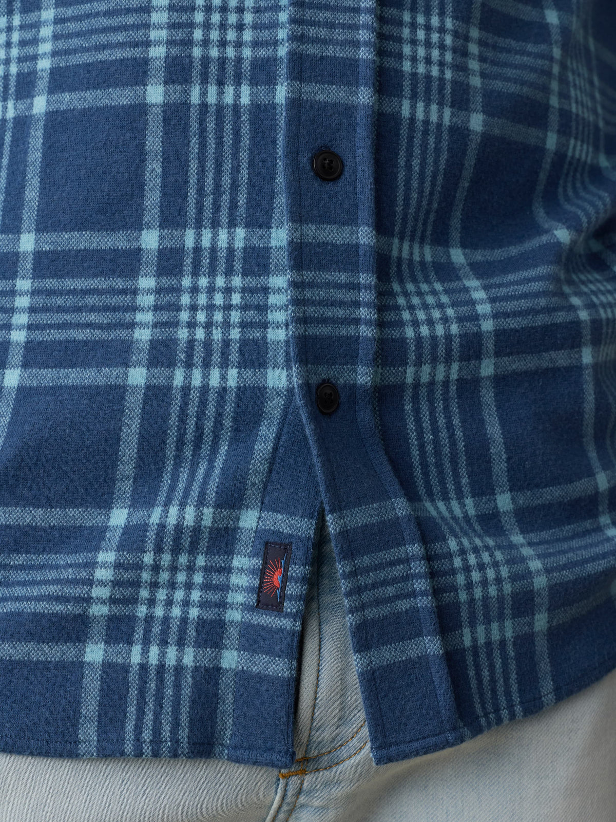 Legend Sweater Shirt - Midnight Teal Plaid