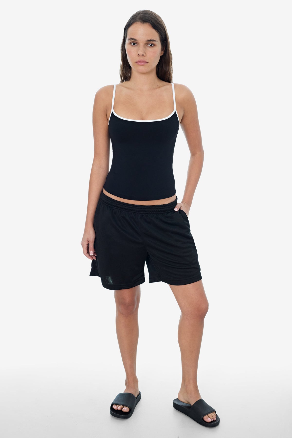 PPQ42 - Poly Pique Mesh Mid-Length Shorts
