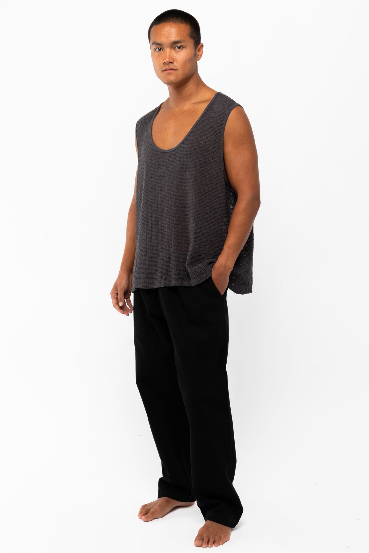 RIN15GD - Unisex Cotton Fishnet Tank Top