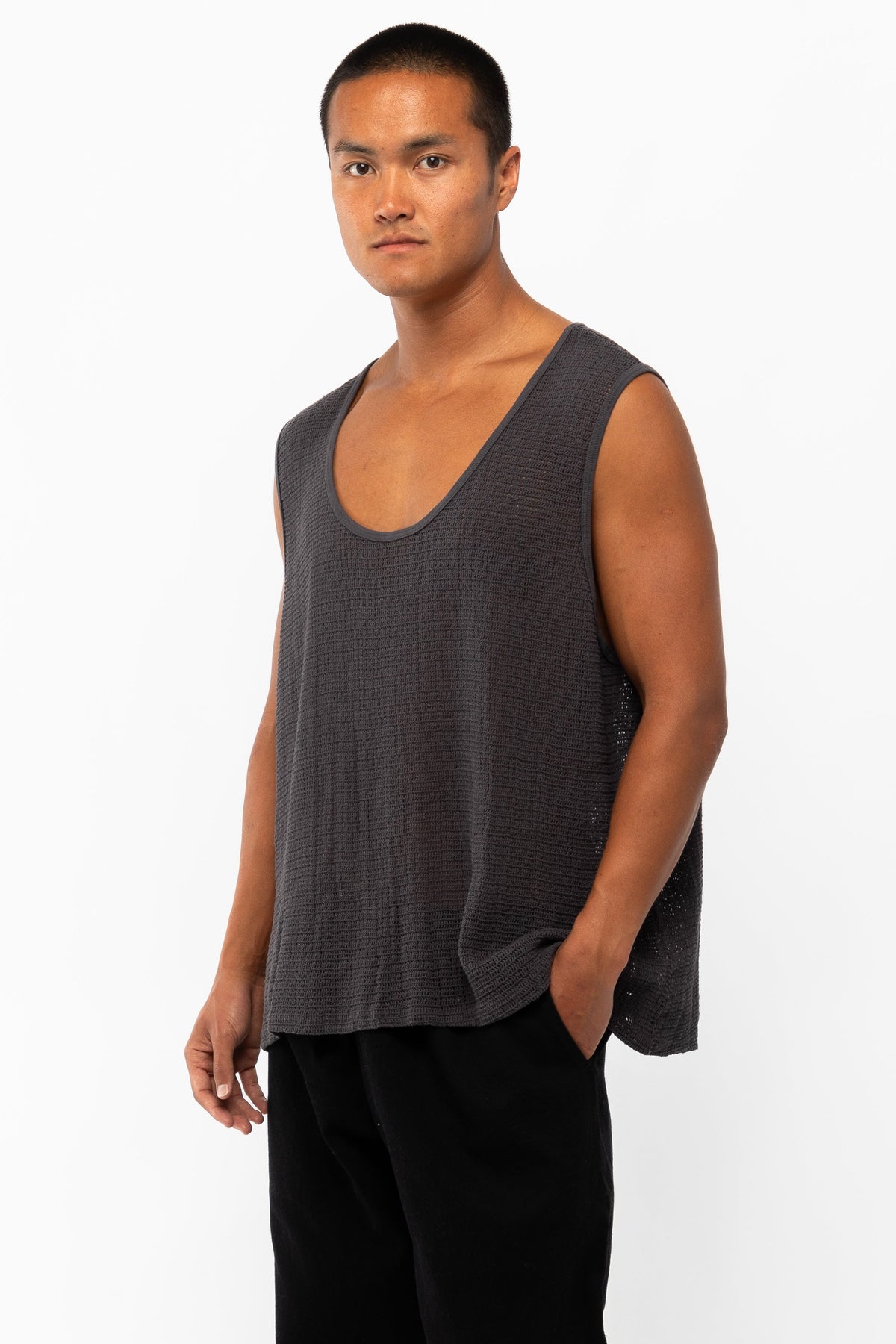 RIN15GD - Unisex Cotton Fishnet Tank Top