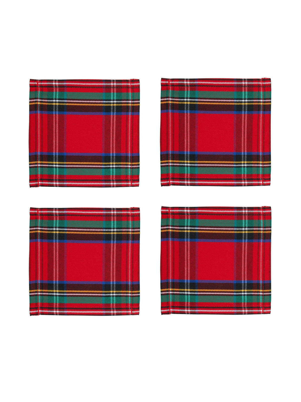 Royal Stewart Tartan Linen Cocktail Napkins