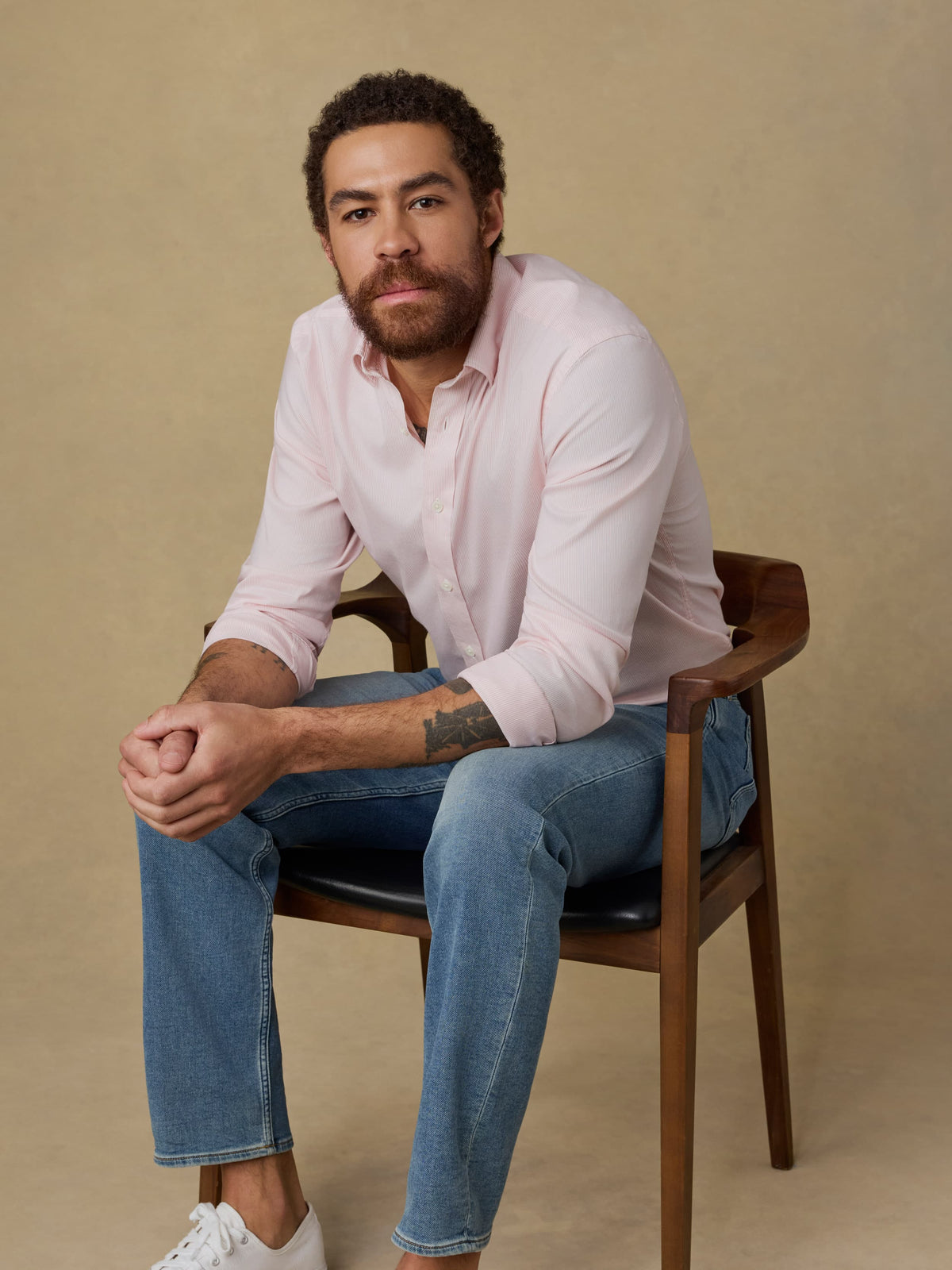 The Movement Shirt - Faded Rose Stripe