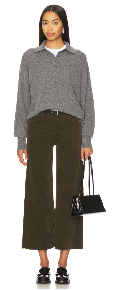 LYRA WIDE LEG CROP IN CORDUROY