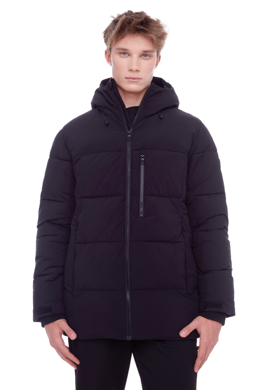 BANFF | MEN'S VEGAN DOWN (RECYCLED) PUFFER JACKET, BLACK