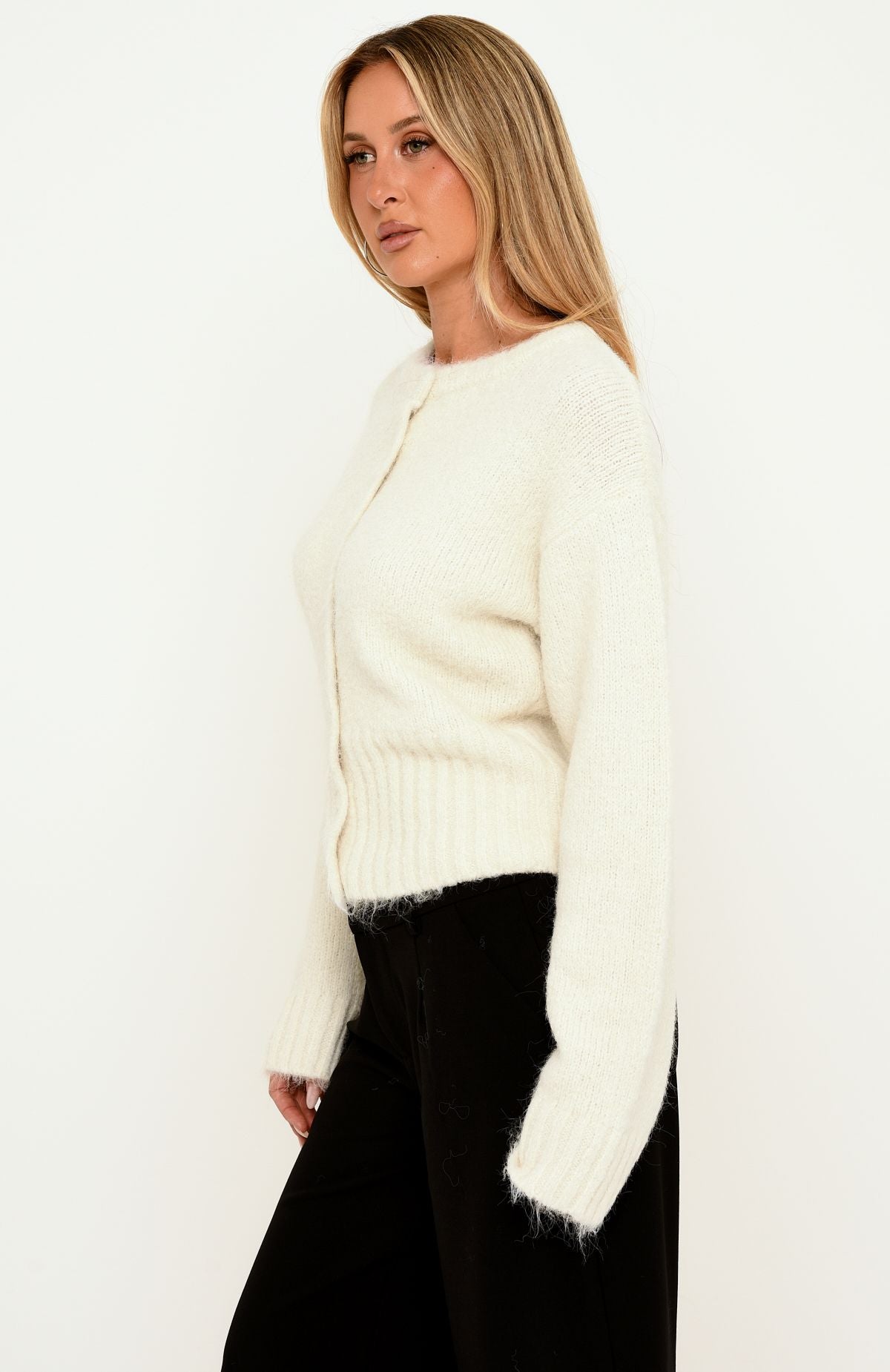 Velislava Knit Cardigan Off White