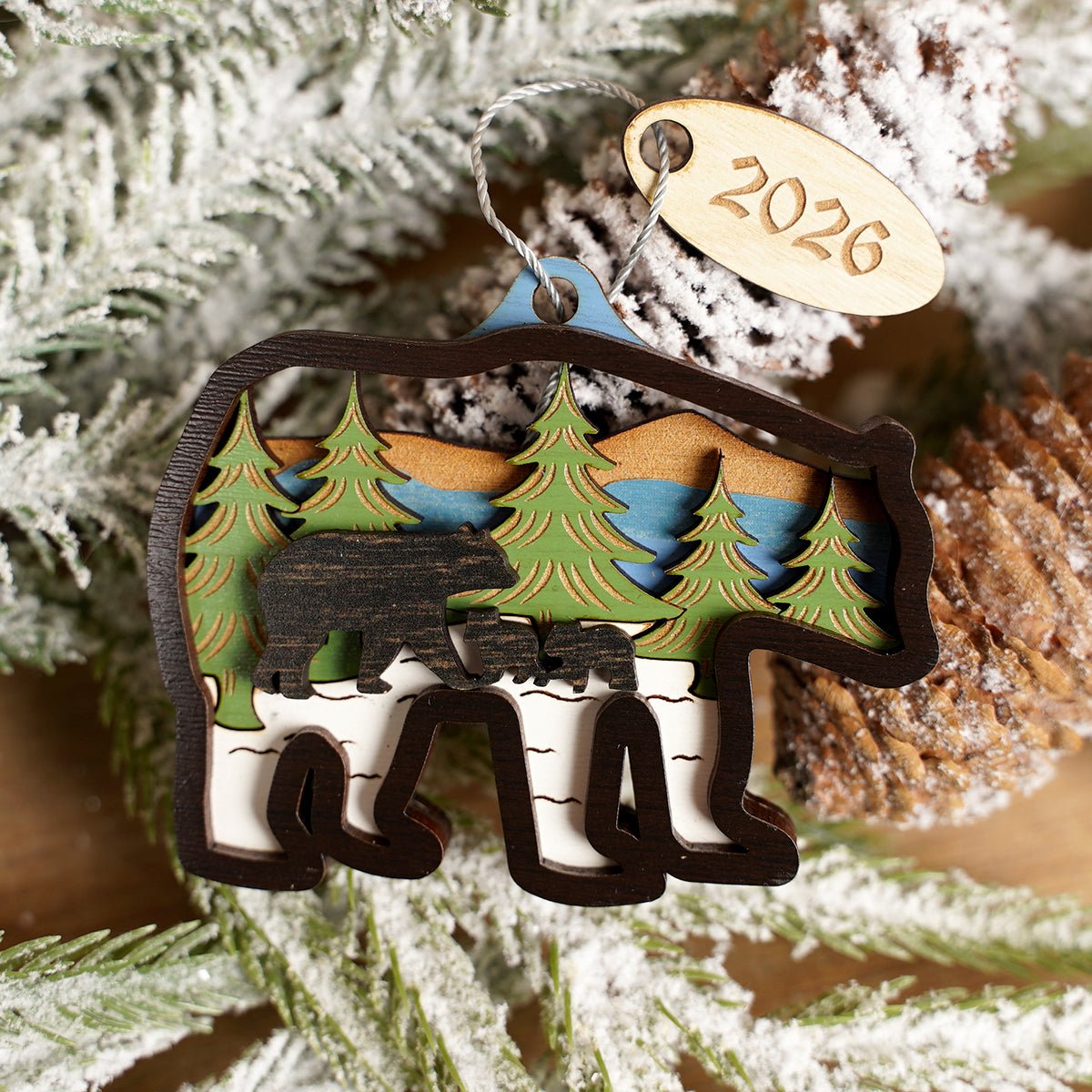 Smoky Mountains Bear with Cubs Ornament