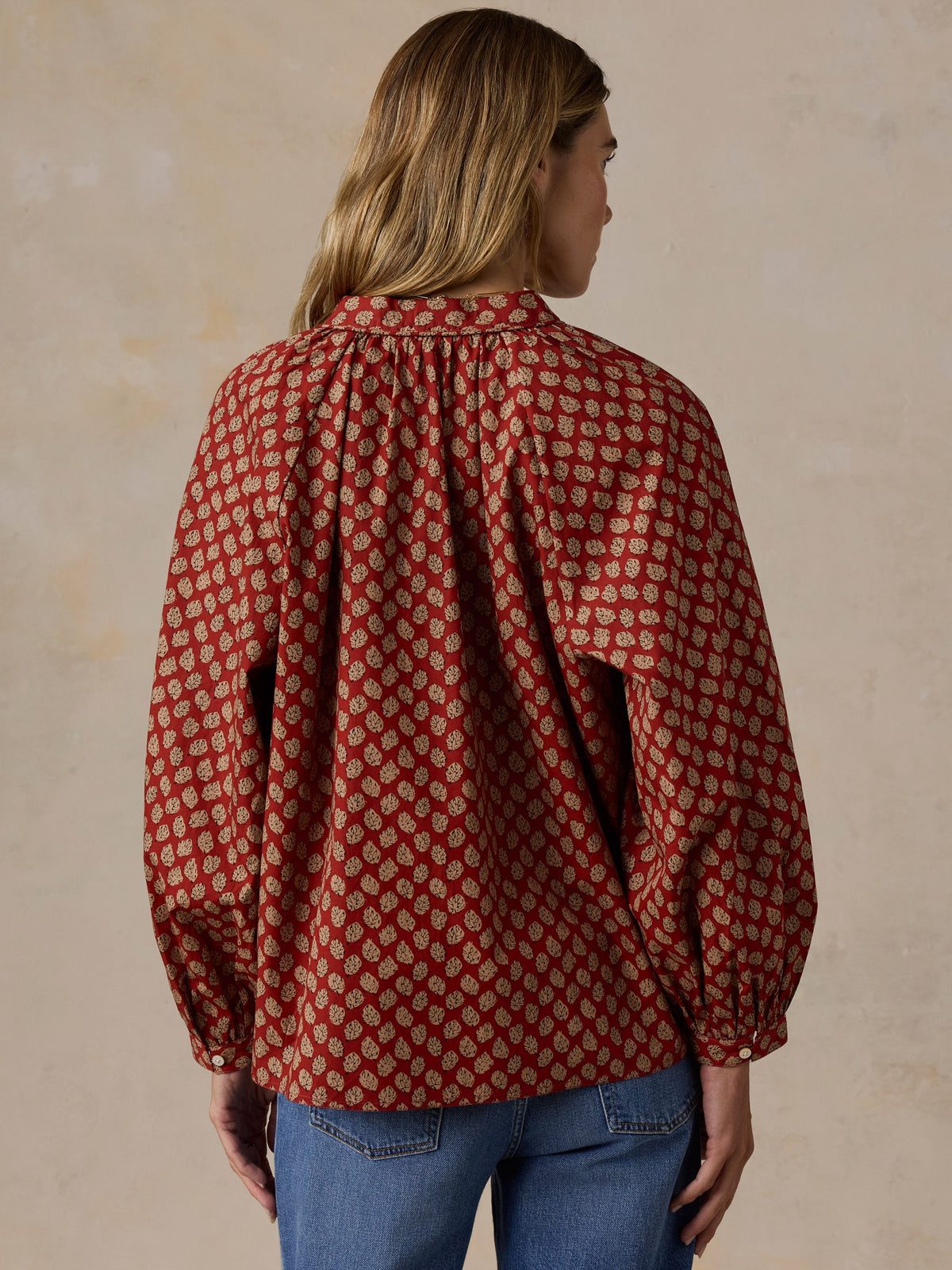 Coastal Poplin Eleanor Top - Autumn Petals