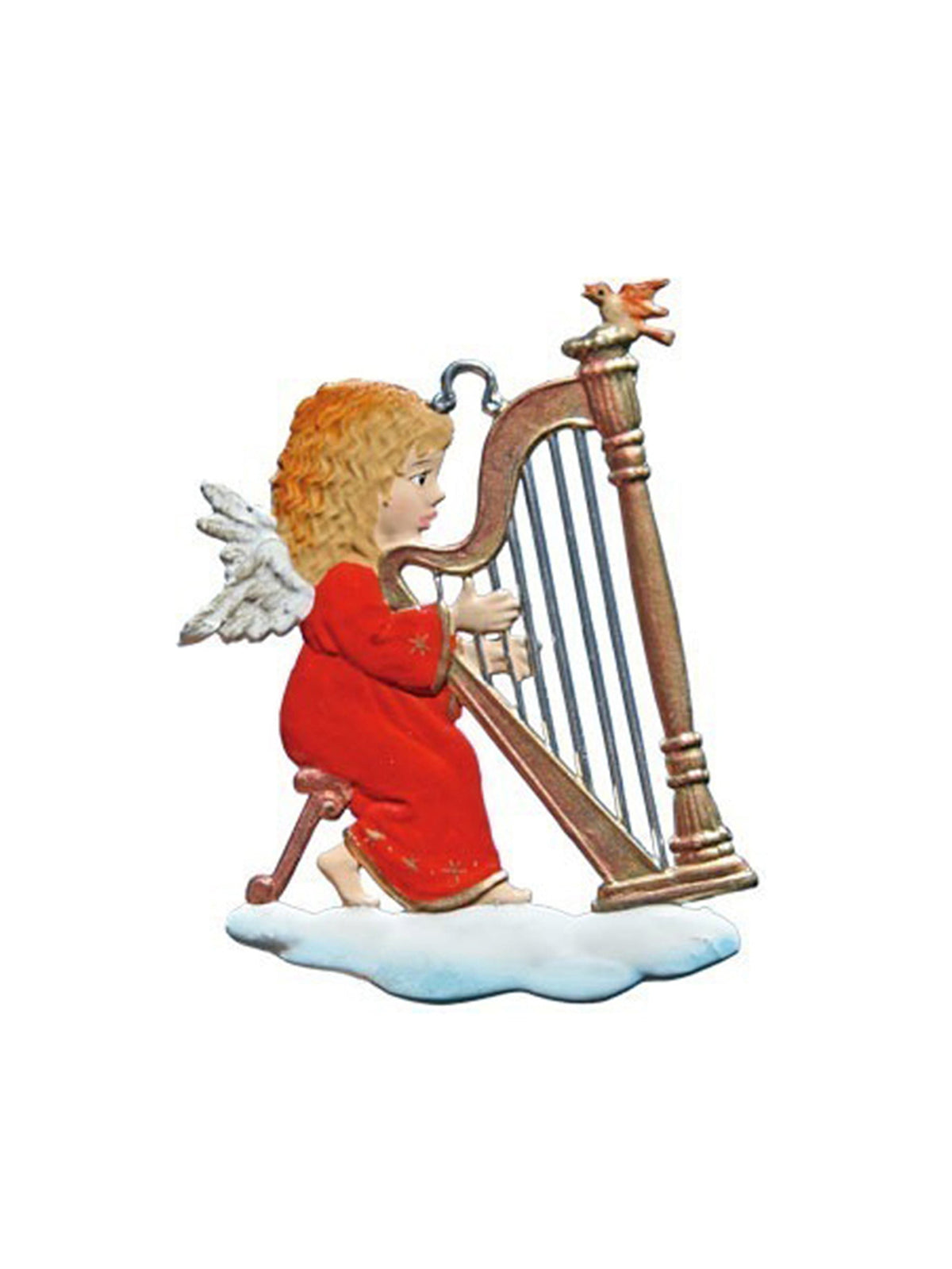 Wilhelm Schweizer Pewter Harpist Angel Ornament