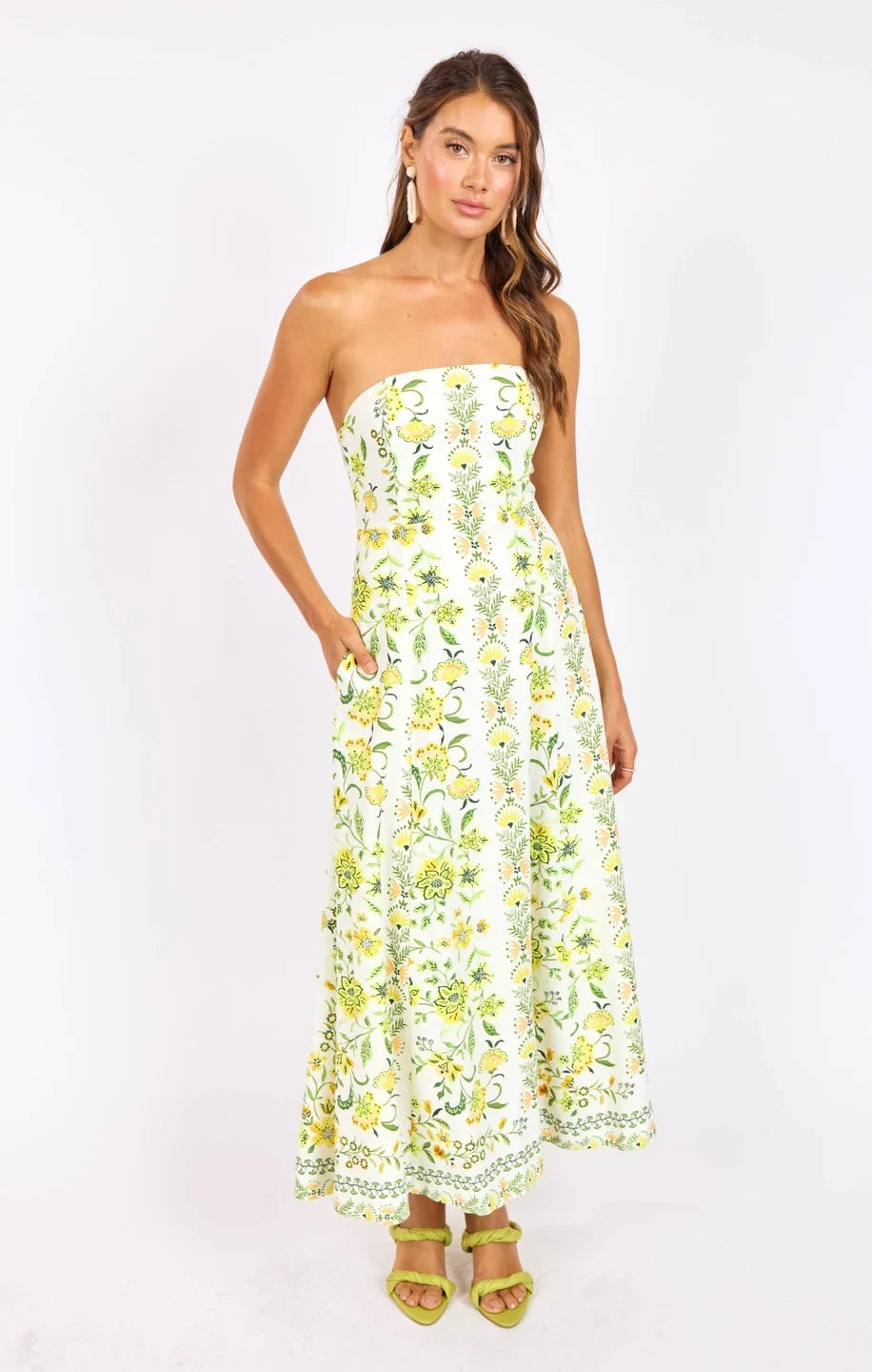 DANDELION DREAMS TUBE MAXI DRESS