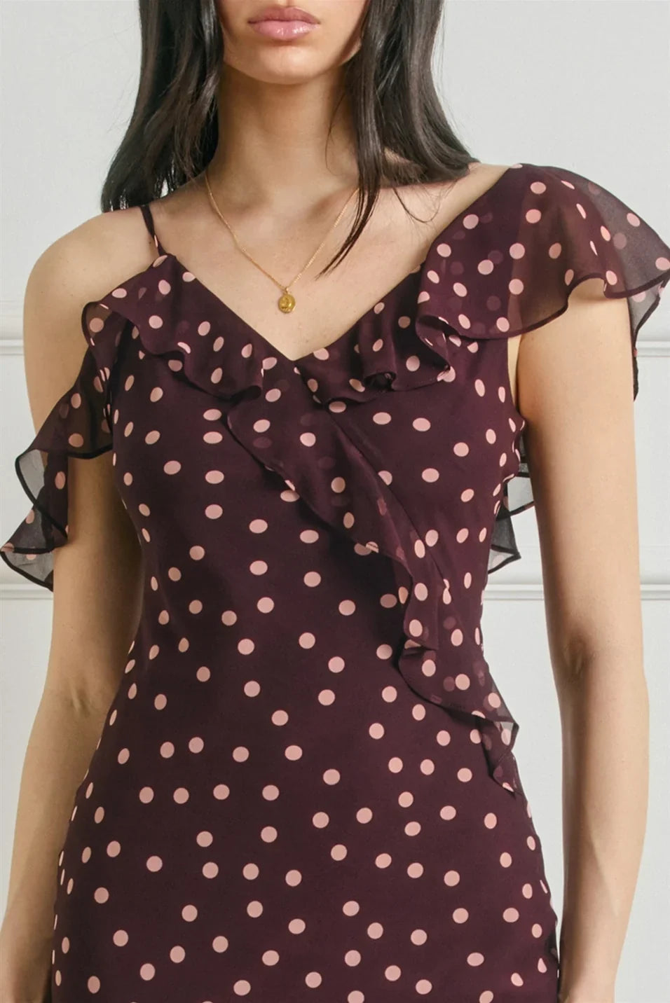 SOFT SPRINKLE ASYMMETRICAL MAXI DRESS