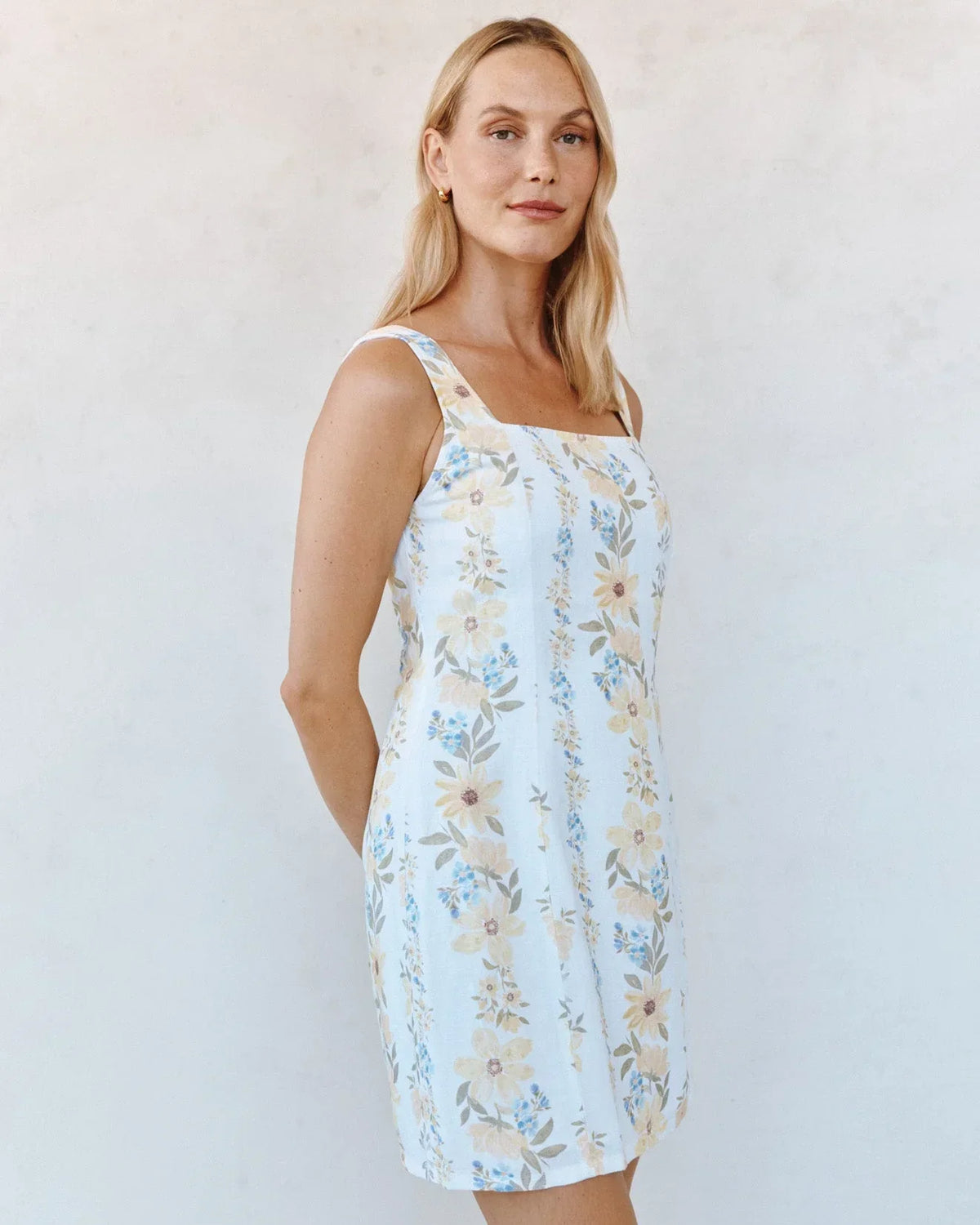 FITTED SMOCKED BACK MINI DRESS