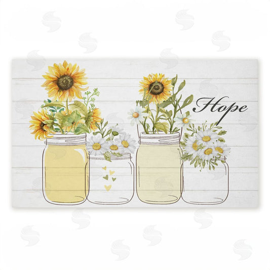 Kim Allen | Hope with Country Sunflowers Non-Woven Door Mat