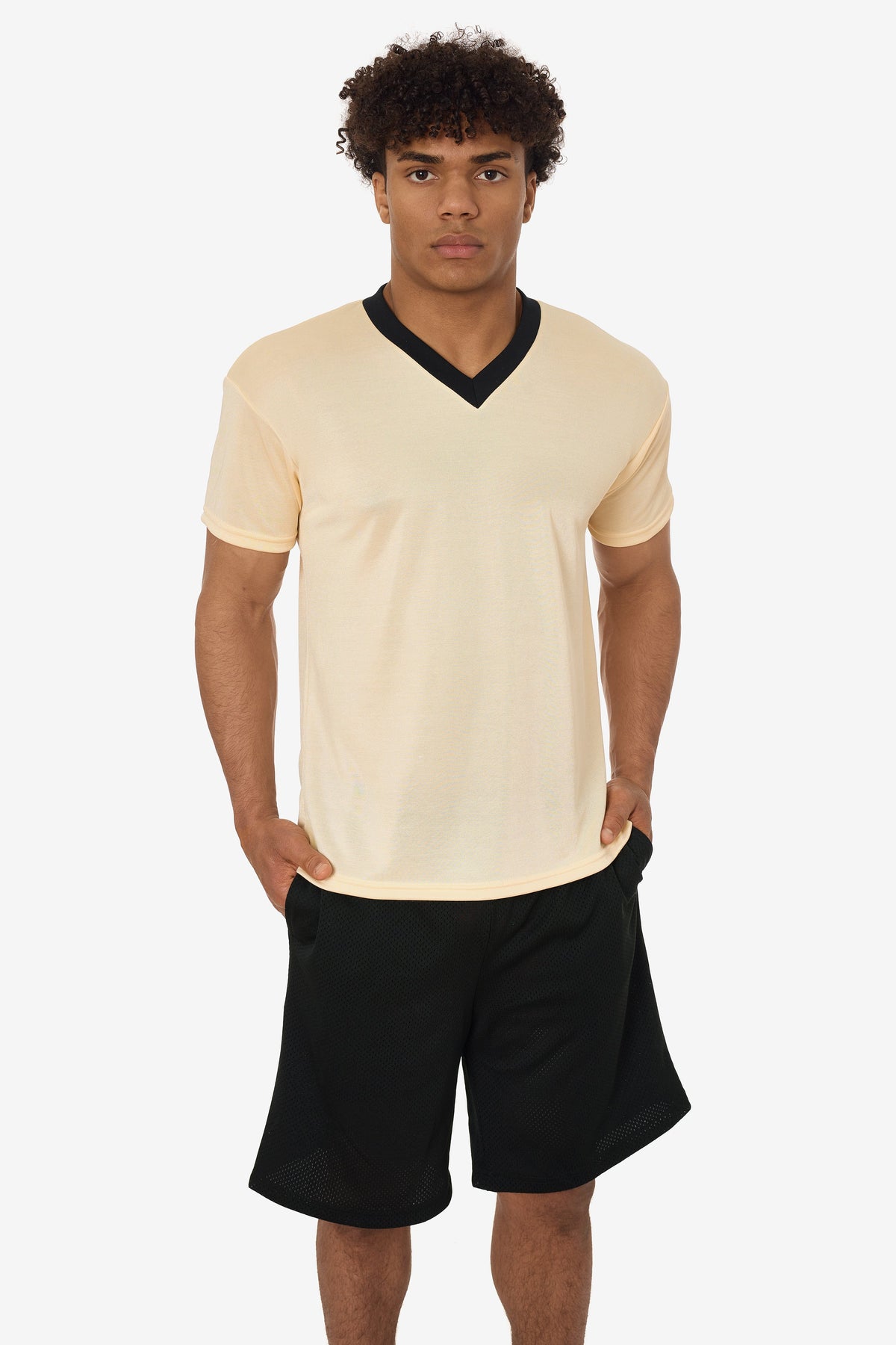 PPQ56 - Boxy Fit V-Neck Tee