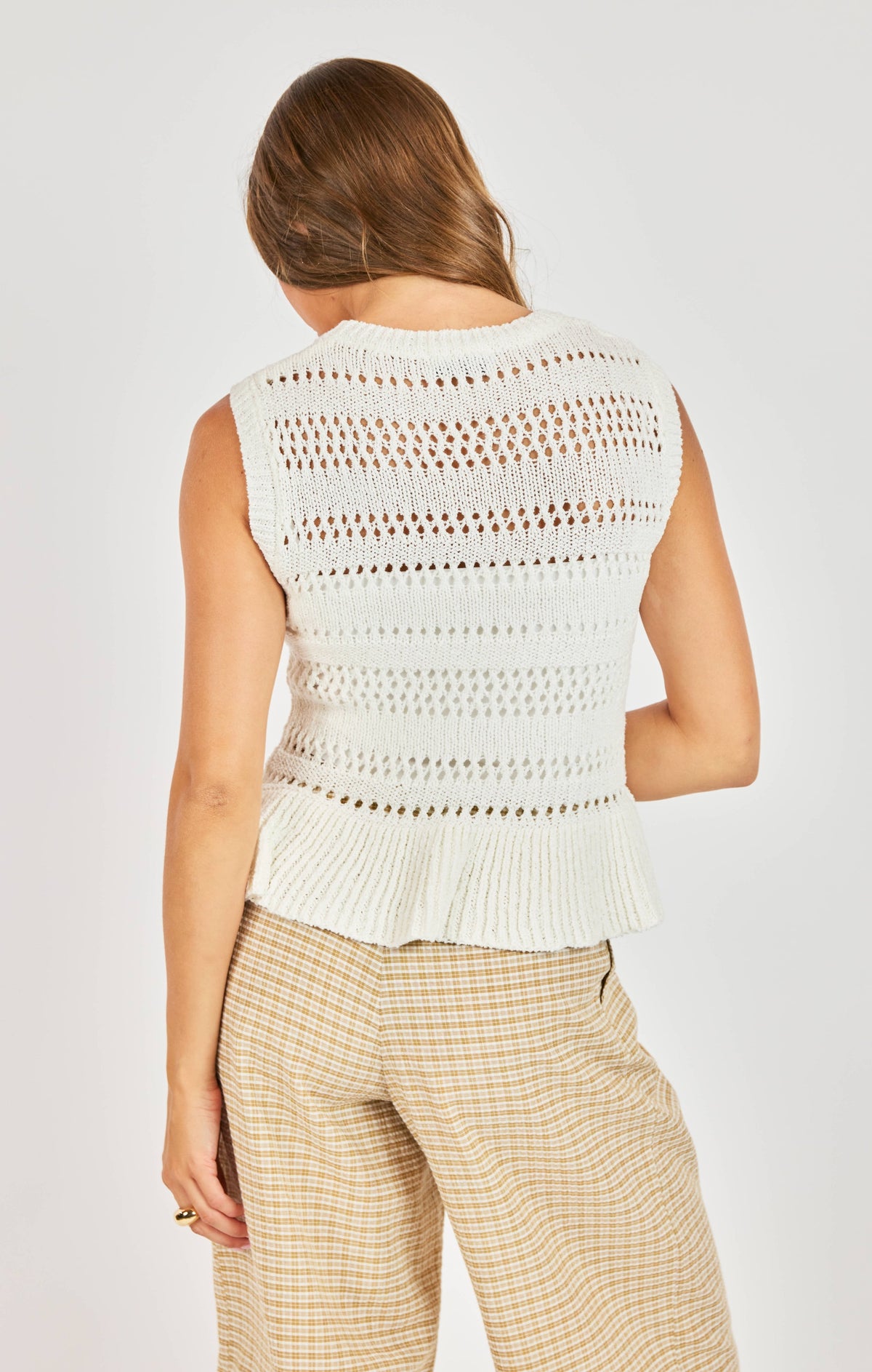 LUCINDA PEPLUM SWEATER TANK