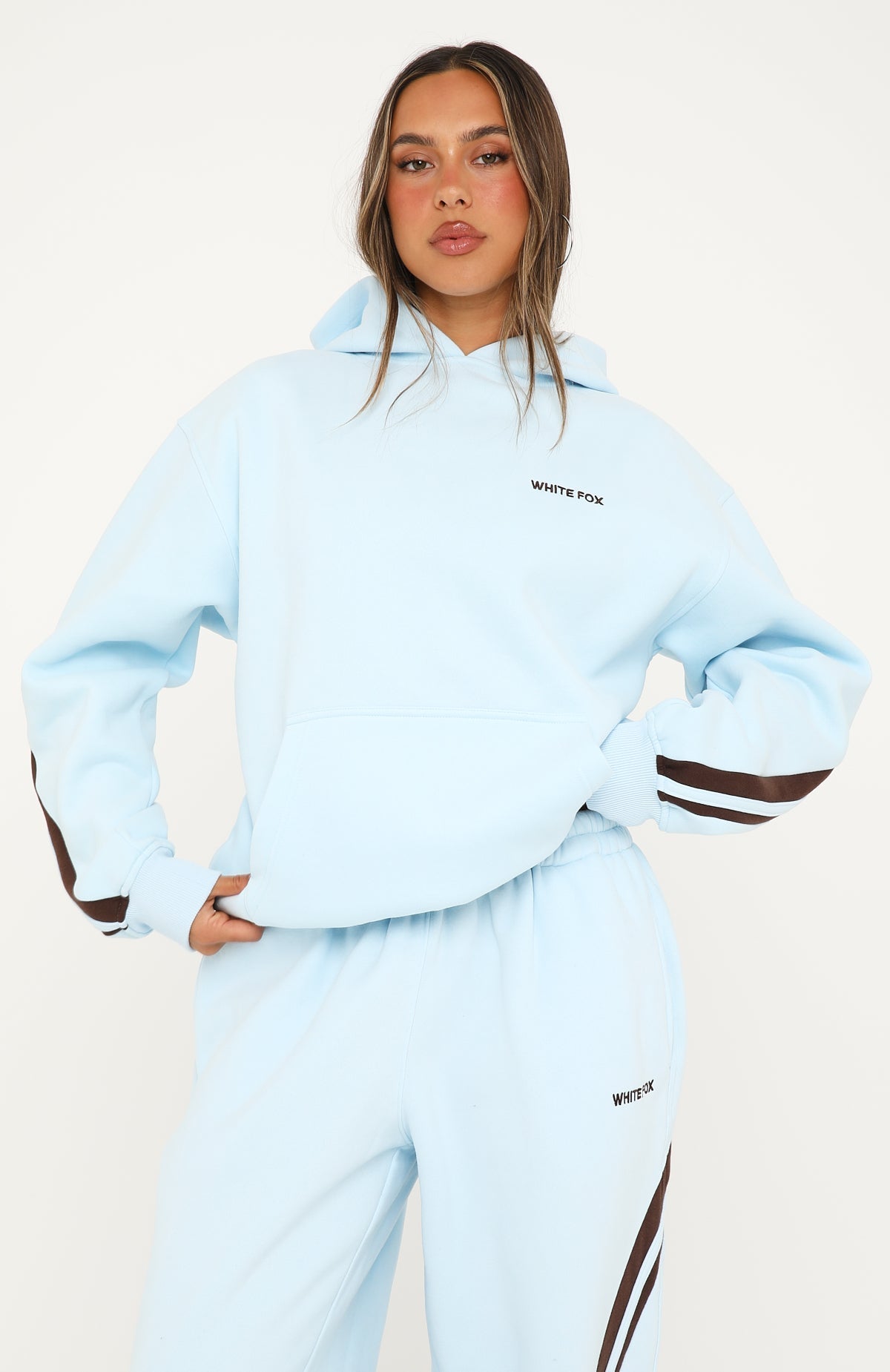 We Both Know Oversized Hoodie Baby Blue