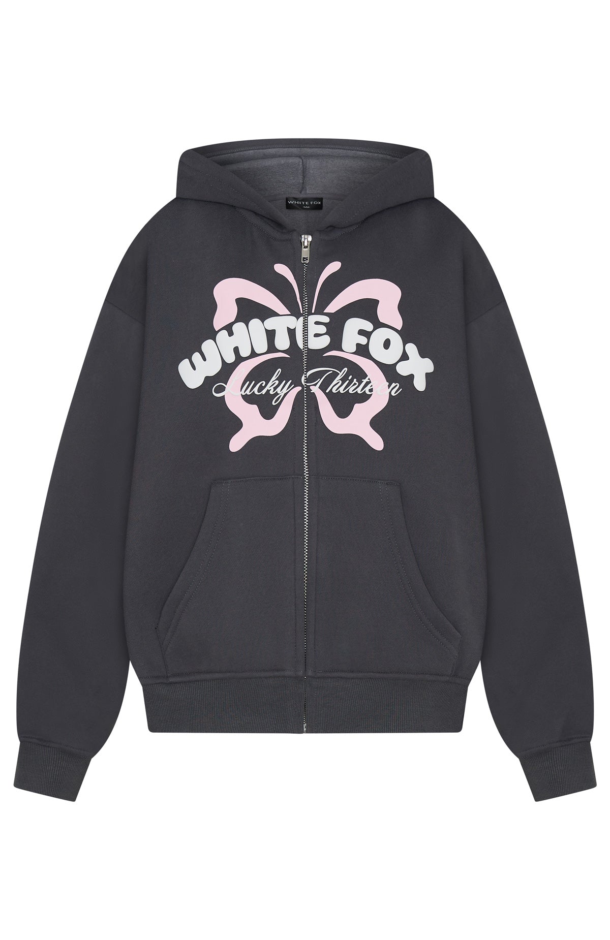 Lucky Thirteen Audrina Boxy Zip Front Hoodie Volcanic