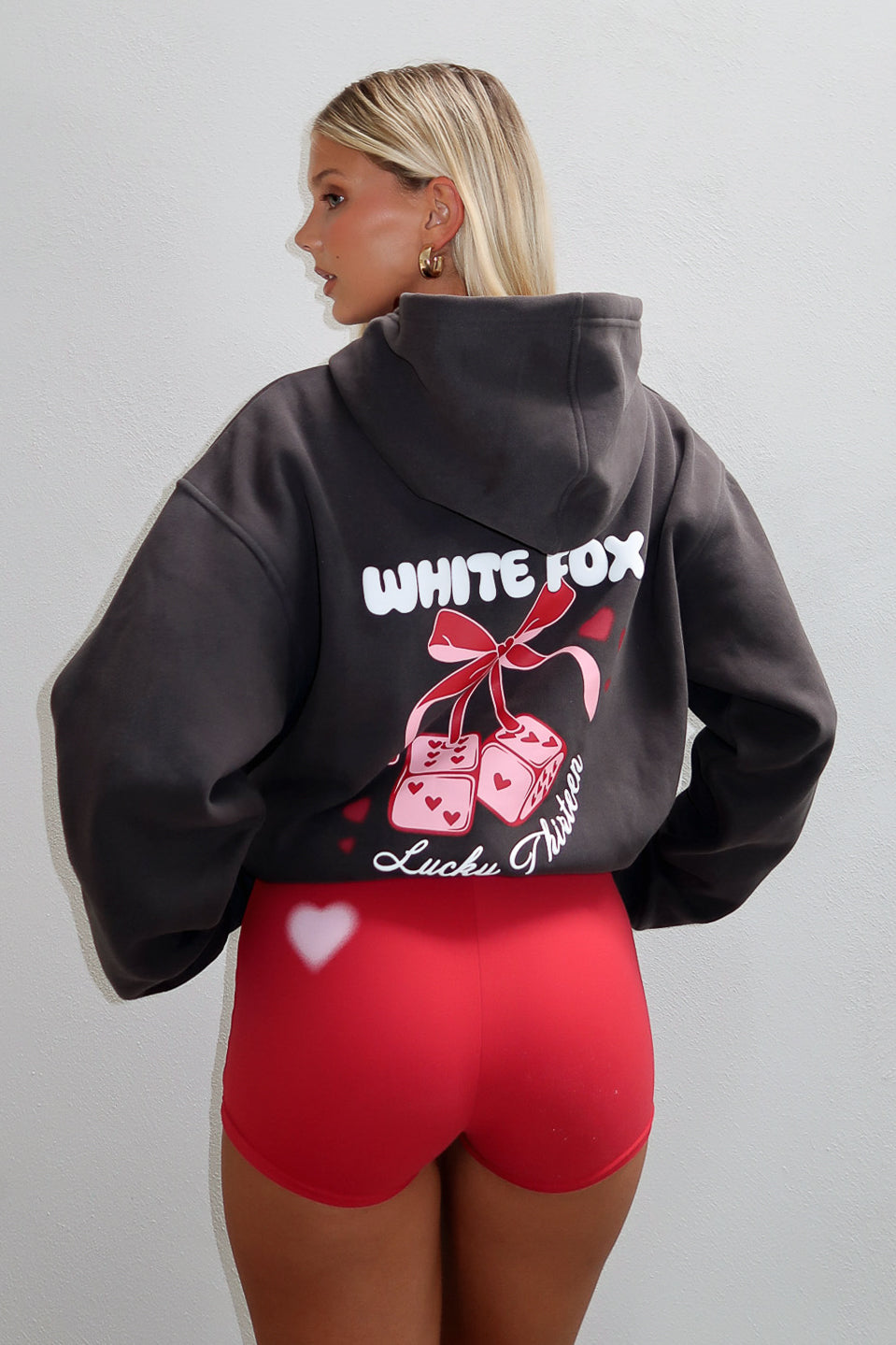 Lucky Thirteen Cheyenne Oversized Hoodie Charcoal